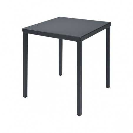 Table empilable en acier Dorio pré-galvanisé Anthracite 80x80 h75 cm