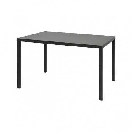 Stackable table in Anthracite pre-galvanized Dorio steel 120x80 h75 cm