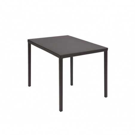 Stackable table in Anthracite pre-galvanized Dorio steel 160x80 h75 cm