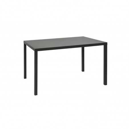 Stackable table in Anthracite pre-galvanized Dorio steel 188x88 h75 cm