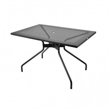 Table in pre-galvanized steel Anthracite Estate 120-180x80xh.75