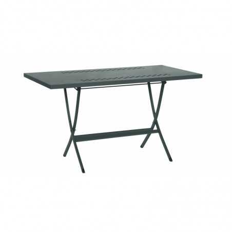 Hermes folding table in Anthracite pre-galvanized steel 140x80 h75 cm