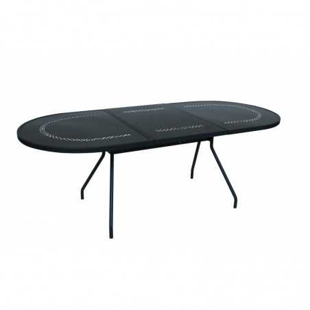 Extendable table in pre-galvanized steel Reef Anthracite 160-220x95xh.76