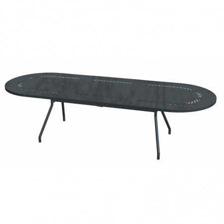 Table extensible en acier pré-galvanisé Reef XL Anthracite 220-300x110xh.76