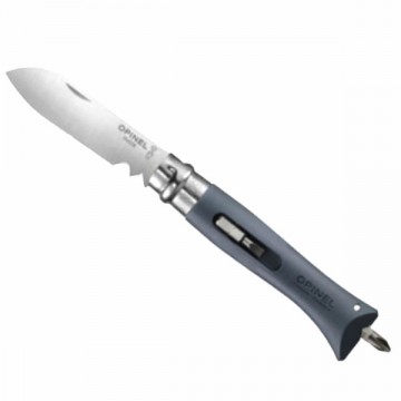 Couteau Opinel Virobloc Inox N. 9 Brico Gris