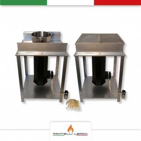 Multifunction Pyrolytic Pellet Barbecue 2 Lava Stones F.lli Lerda