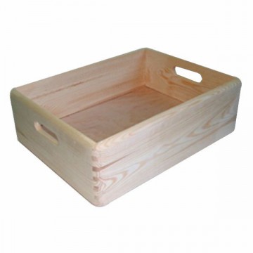 Practical Wooden Basket Container 40X30 h 14