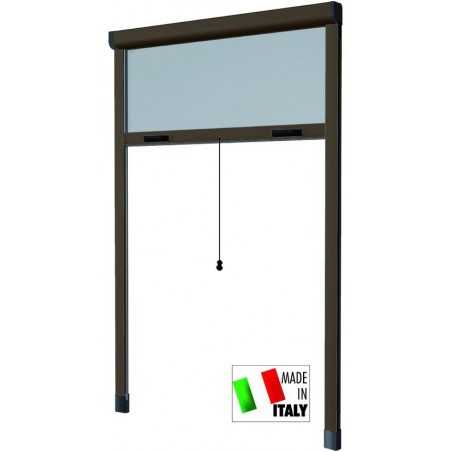 Zanzariere Alluminio Hu-Firma Verticale Marrone Cm. 80X170