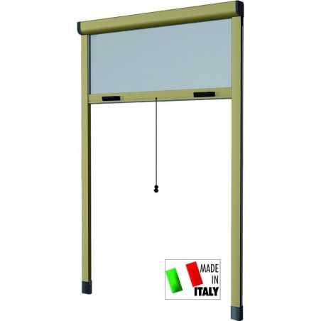 Zanzariere Alluminio Hu-Firma Verticale Bronzato Cm.140X170