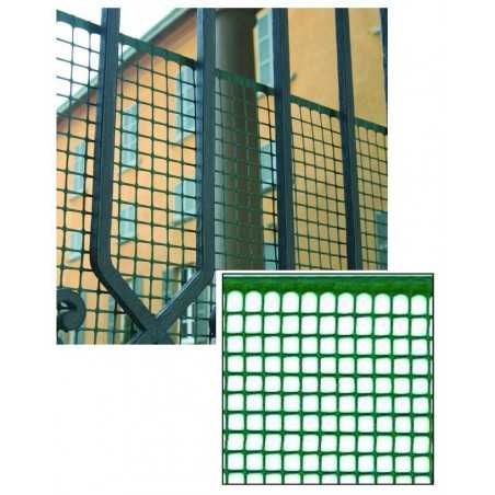 Rete Plastica Quadra 10X10 Verde 50 Metri H.Cm. 100