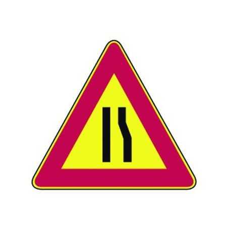 Temporary Road Signs Asymmetric bottleneck Fig.386 Dx