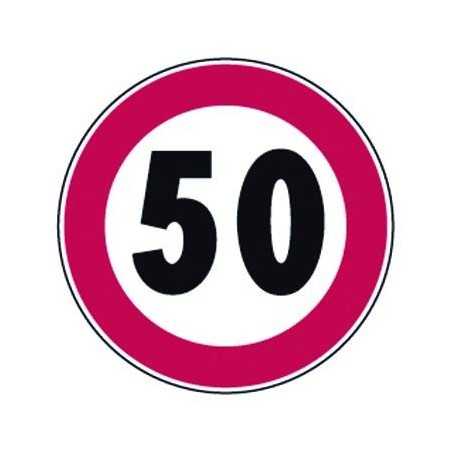 Road signs prohibition Speed ​​limit 50 Km/H Fig. 50/50