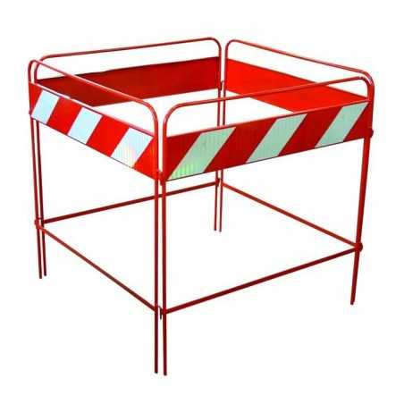 Signage Barriers Chiusin O White/Red Fig.402 Cm.100X