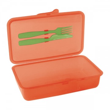 Snack Container with Cutlery L 1,0 Cosmoplast