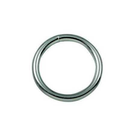 Zinc-Chrome Welded Rings Pieces 50 Wire Mm. 6 Hole 40mm