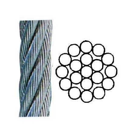 Galvanized Steel Rope 19 Wires Electrician 100 M dia. 3mm