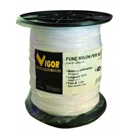 Corde Nylon Blanche Vigor pour Abri 500 M 3 Mm