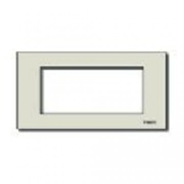 08658 Placca 4Msp Alluminio Scatto Oro Serie 8000