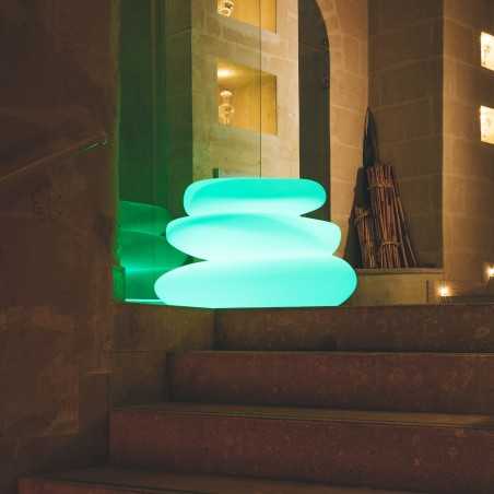 Eden Bright Blue Light in Monacis Polymer - Cm 75X62X47 H