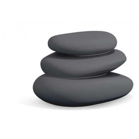 Pietre decorative d’arredo di design 75x62 in polimero grigio resistente per interno ed esterno - Made in Italy - Monacis