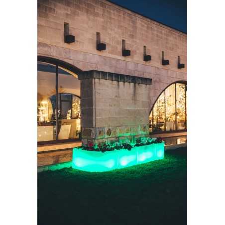 Corner Flowerpot Light Green Polymer Monacis - Cm 160X35X50 H