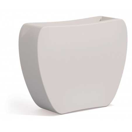 Vaso Fioriera moderna di design 100x31 H80 in polimero bianco resistente per interno ed esterno - Made in Italy - Monacis