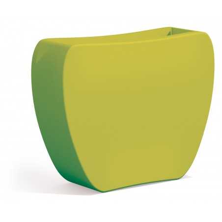Vaso Fioriera moderna di design 100x31 H80 in polimero verde resistente per interno ed esterno - Made in Italy - Monacis