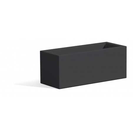 Matera Anthracite Flower Box in Monacis Polymer - Cm 100X40X40 H