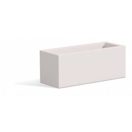 Matera White Flower Box in Monacis Polymer - Cm 100X40X40 H