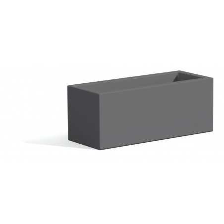 Matera Gray Flower Box in Monacis Polymer - Cm 100X40X40 H