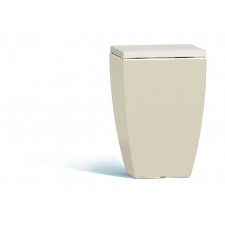 Pouf Comfy Fine Bianco in Polimero Monacis - Cm 33X33X55 H