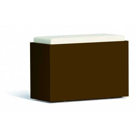 Comfy Roomy Brown Pouf in Monacis Polymer - Cm 35X80X55 H