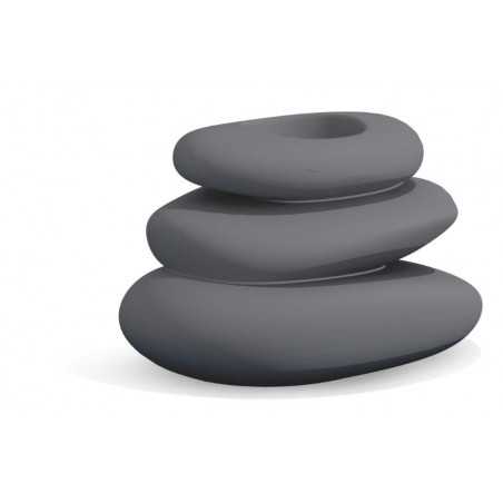 Gray Eden Vase in Monacis Polymer - Cm 75X62X47 H