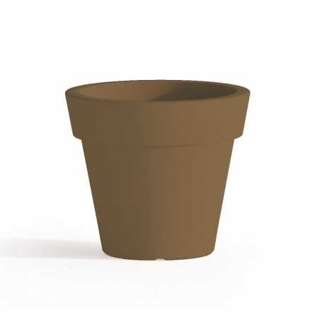 Vaso XXL moderno di design Ø110 H95 in polimero bronzo resistente per interno ed esterno - Made in Italy - Monacis