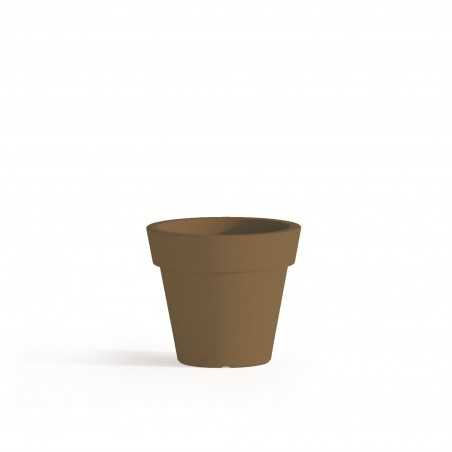 Vaso moderno di design Ø50 H44 in polimero bronzo resistente per interno ed esterno - Made in Italy - Monacis
