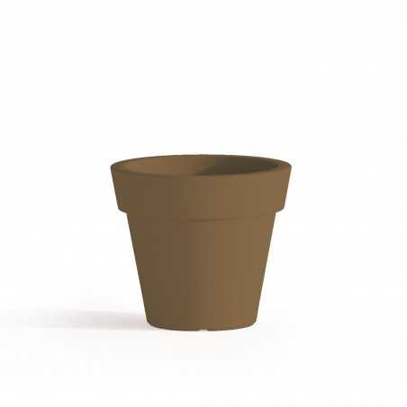 Vaso moderno di design Ø80 H70 in polimero bronzo resistente per interno ed esterno - Made in Italy - Monacis