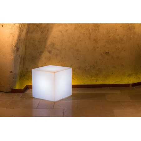 Youcube Bright Luce Bianca in Polimero Monacis - Cm 40X40X40 H