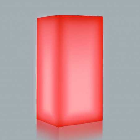Youcube Top Luce Rossa in Monacis Polymer - Cm 40X40X80 H