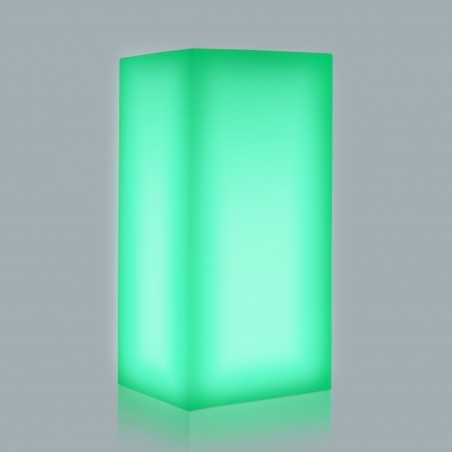 Youcube Top Luce Verde in Monacis Polymer - Cm 40X40X80 H