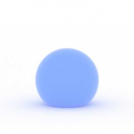 Lampada sfera di design Ø40 in polimero luce blu per interno ed esterno - Made in Italy - Monacis