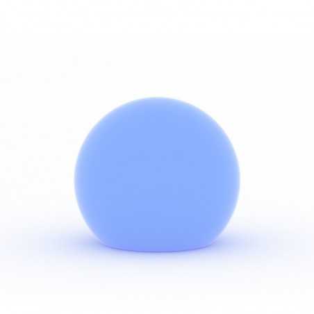 Lampada sfera di design Ø50 in polimero luce blu per interno ed esterno - Made in Italy - Monacis