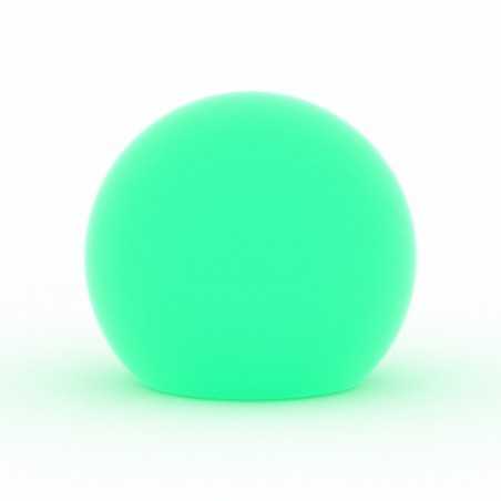Lampada sfera di design Ø70 in polimero luce verde per interno ed esterno - Made in Italy - Monacis