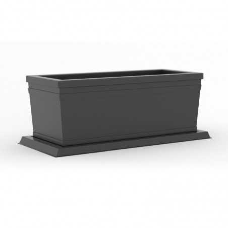 Smooth Planter Cm 100 Anthracite in Monacis Polymer - 100X47X38 H