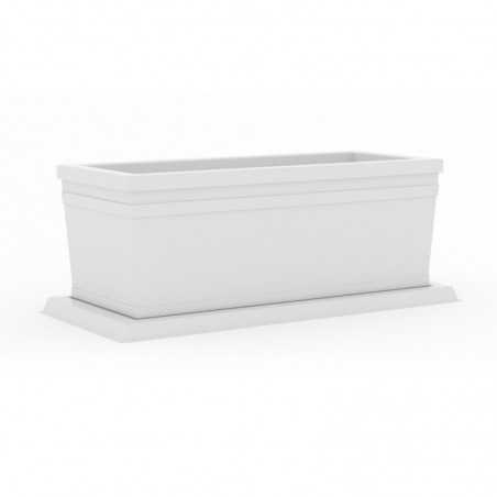 Jardinière Lisse Cm 100 Blanc en Monacis Polymer - 100X47X38 H