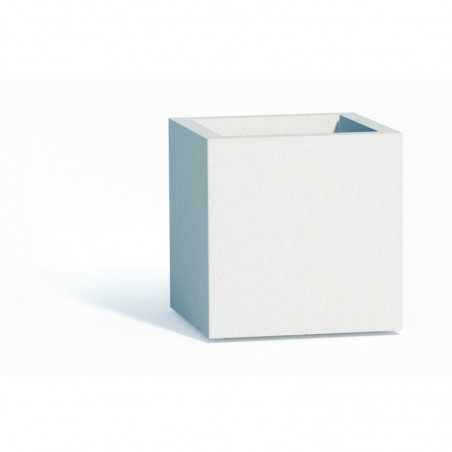 Vaso Cube Bright Led Multicolor Con Batteria E Solare in Polimero Monacis - Cm 40X40X40 H