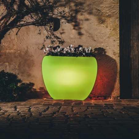 Heart Bright Light Green Polymer Vase Monacis - 100X30X80 H