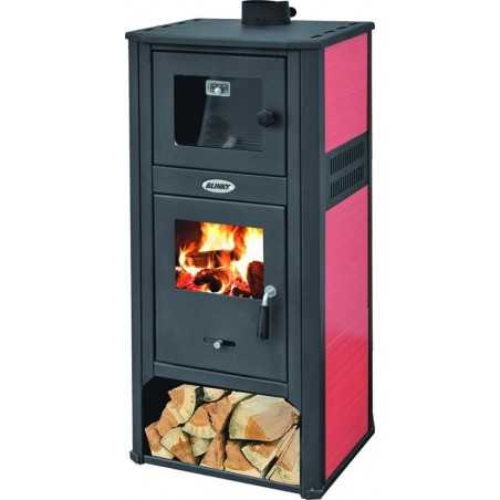 Roma S Steel Stove with Red Oven