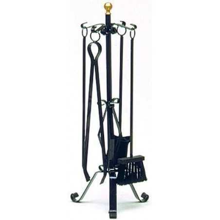 Fireplace Tools Series 4 Pcs Medium Wrought Iron 22X58H Cm