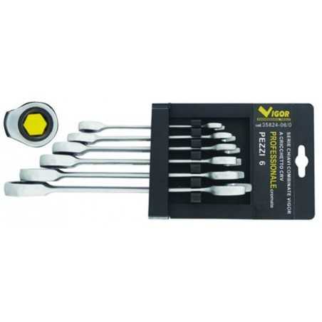 Vigor Ratchet Combination Wrench Series Crv Pieces 6