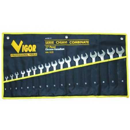 Vigor Crv-Din3113 Combined Wrench Series Bag Cloth Pieces 17